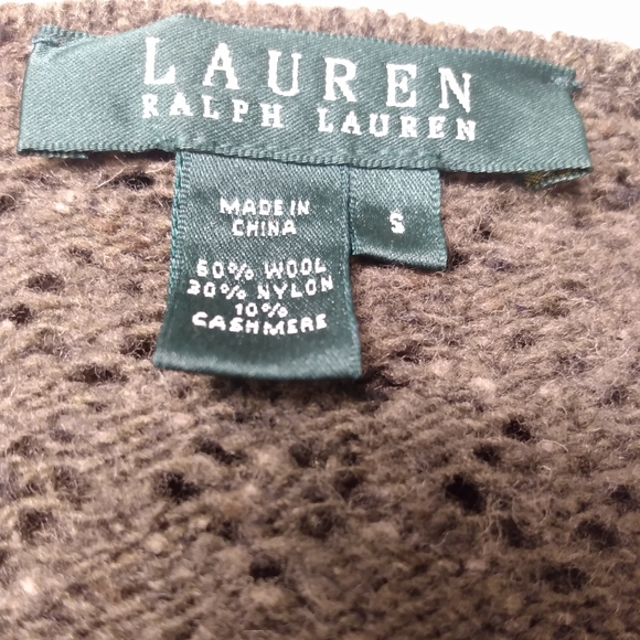 Lauren ralph lauren Knitted Cardigan S Green Chunky Warm Thick Cozy Dres… - Picture 11 of 11
